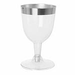48 Pc Disposable Wine Glasses Clear