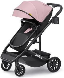 newyoo Baby Stroller, Nestro 516M, Infant Bassinet Strollers w Convertible/Reversible Seat & Cup Holder, Coches para Bebes, 2 in 1 Rear-Facing Pram from Newborn to Toddler, One-Hand Easy Fold, Pink