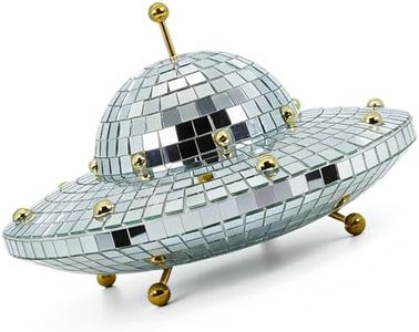 Wittolins UFO-Shaped Disco Ball Home Décor - Elevate Your Space with Retro-Reflective Silver Elegance