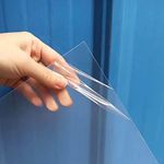 5 Pack 12x12x.02” Clear Plastic Sheet, Plexiglass Craft Plastic Sheets PET Flexible Lightweight Clear Plastic Sheets for DIY Craft Projects, Picture Frames(5, 12” x 12”x 0.02”)