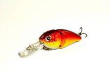 Akuna Shallow Diving Crankbait Fishing Lures for Bass and Trout, Holographic Bleeding Gold, 3.5-Inch