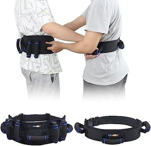 KkaFFe Gait Belt with Handles, Transfer Belt for Elderly, Patient Gait Belts, Transfer Belt Assist, Gait Belts for Seniors, Upgraded Using Rubber Handles (Black)