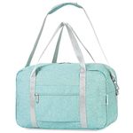 for Ryanair Airlines Cabin Bag 40X20X25 Underseat Foldable Travel Duffel Bag Holdall Tote Overnight Weekend Carry on Luggage for Women and Men 20L (Mint Green)