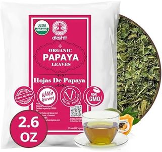 Akshit Premium Papaya Leaves, 2.6oz, All Natural Dried Leaves, Herbal Papaya Leaves Tea, Perfect For Fresh Papaya Leaf Tea, Herbal Tea, Non- GMO, Caffeine-free