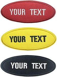 MVCEN Custom Name Patches, Personalized Oval Name Patches 2 Pieces Work Shirt Tactical Name Tags for Uniform, Jacket, Hoodie, Backpacks, Vest