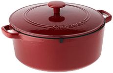 Cuisinart CI670-30CR Chef's Classic Enameled Cast Iron 7-Quart Round Covered Casserole, Cardinal Red