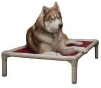 Kuranda Almond PVC Chewproof Dog Bed - XL (44x27) - Ballistic Nylon - Smoke