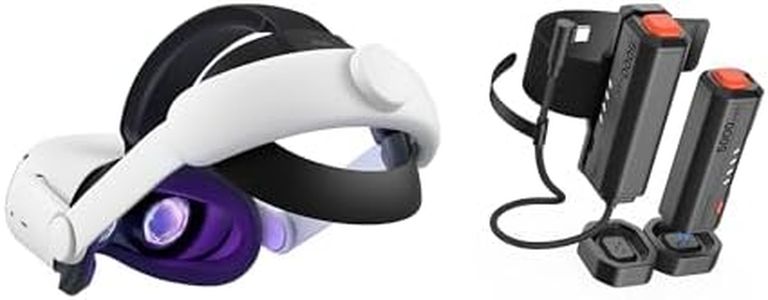 KIWI design Comfort Head Strap, VR Headset Accessories for Meta Oculus Quest 2 and P5000 Compact Power Bank