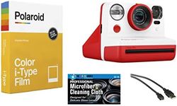 Polaroid Now i-Type Instant Film Camera (Red) + Polaroid Color Film Bundle