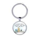 Eleusine Best Friend Keychain Long Distance Friendship Keyring Necklace Gifts for Sisters (Style 4)