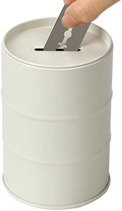 Linkidea Safety Kit Razor Blade Disposal Container, Metal Razor Disposal Case Safe Bank for Storage Used Waste Blades (White)