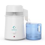 LifeBasis Water Distiller 4L Pure Distilled Water Machine, 800W Stainless Steel Interior Water Purifier with BPA-Free Container, for Home, Office, School, Lab Use (No Carbon Filters)