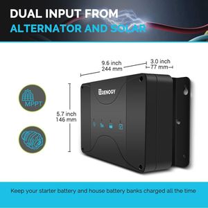 Renogy 12V 30A DC-DC Battery Charger with MPPT – RV, Car, Boat Use