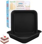 2-Pack 8x8 Square Cake Pan, Nonstick Brownies Square Cake Pan, 8 inch Square Baking Pan for Making Meat Dishes, Square Cake Pan for Beginners, Easy to Clean