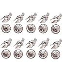 10 Set Paracord Beads and Charms DIY Accessories Spartan Helmets Shields for Paracord Bracelet Lanyard Charm Zipper Pull (Silver)