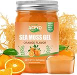 ACEYO (12 OZ) Sea Moss Gel Organic Raw Vegan Orange Flavored Irish Seamoss 102 Vitamins and Minerals Wild Harvested Non-GMO Immune Defense Booster Thyroid Digestive Support