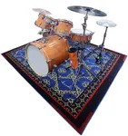Aucuda Blue Drum Rug 6x6.6 ft Drum 