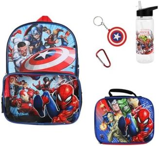 Marvel Avengers Kids 16" Backpack and Lunch Bag 5 Piece Set