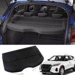 Marretoo for Nissan Kicks Cargo Cover 2024 2018 2019 2020 2021 2022 2023 for Nissan Kicks Accessories Rear Trunk Shade Non-Retractable Trunk Cover Rear Parcel Shelf Finisher