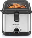 Chefman Fry Guy, The Most Compact & Convenient To Deep Fry Comfort Food, Restaurant-Style Basket With A 1.6-Quart Capacity, Easy-View Window & Adjustable Temp Control, Stainless - 1.5 Liter