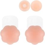 2023 Upgraded Lifting Nipple Covers Breast Petals, Breast Lift Petals Pasties and Round Invisible Nippleless Cover- 2 Pairs Off White