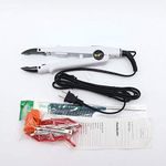 "JR611-White-C Set" Fusion Hair Extension Thermostat Tool Iron PTC Traceless Nano Hair Extension Heating Pliers Heat Iron Connector Wand Melting Tool with Adjustable Setting(White Color C Set)