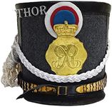 THOR INSTRUMENTS New Shako Prussian Helmet for Officer Ranks of The Jagger Battalion Black