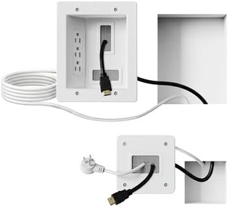 Mount-It! in-Wall TV Cable Concealer Kit with Recessed Power – Triple Outlet, 9ft Cord, and Hand Saw – Easy, Safe Cable Management for Organized TV and Home Theater Setups