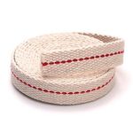 Light of Mine 1" Inch 100% Cotton Flat Wick 33 Foot Roll for Paraffin Oil or Kerosene Based Lanterns and Oil Lamps with Genuine Red Stitch (1")