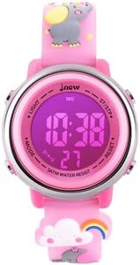 L LAVAREDO Kids Watches Girl Watches Ages 3-12 Sports Waterproof 3D Cute Cartoon Digital 7 Color Lights Wrist Watch for Kids