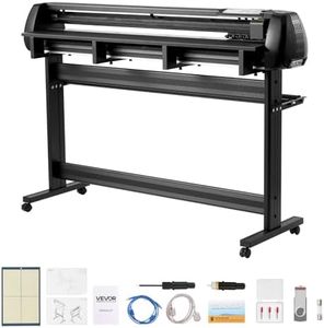 VEVOR Vinyl Cutter Machine, 53 inch Max Feed Width, Dual Blades, Adjustable Force and Speed, LED Display, Vinyl Plotter Cutter Printer with Signmaster Software for Compatible with Windows and macOS