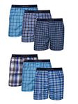 Hanes Mens Tagless Boxer with Exposed Waistband Multi-Packs, 6 Pack - Assorted, Medium