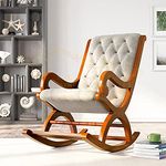 Classic Wood and Craft Wooden Rocking Chair with Sheesham Wood, Rolling and Easy Seating (Model-OWB-23)