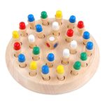 Kiddie Galaxia® Wooden Memory Match Stick Chess Game Set, Funny Block Board Game Children Learning and Educational Parent-Child Interaction Toy Brain Training Games for Kids