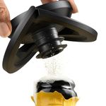 zzysh® Sparkling Wine Stopper I Preserve Fizz 4 Weeks I For zzysh® Sparkling Wine Preservation System I Leakproof Champagne Stoppers, Sparkling Wine Bottle Stopper for half to magnum bottles (Black)