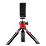 Tygot T-220 MT (18 CM) Portable & Flexible Mini Tripod with Mobile Holder & 360 Degree Ball Head | for Smart Phones | Compact Cameras | GoPro | Maximum Operating Height: 7.87 Inch