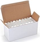 50 New Clear, Empty, 5.5 ml Lip Balm Tubes with White Caps