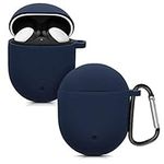 kwmobile Case Compatible with Google Pixel Buds 2 (2020) Case - Silicone Cover Holder for Earbuds - Dark Blue