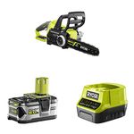 Ryobi OCS1830 ONE+ 18 V Cordless Brushless Chain Saw (30 cm Bar) with Lithium+ 5.0Ah Battery and Charger