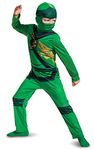 DISGUISE Official LEGO Ninjago Costume for Kids - Lloyd Green Ninja Suit for Boys - Perfect World Book Day Fancy Dress Up Outfit - Size S - 5-6 Years