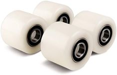 Set of 4 x Pallet Truck Rollers (4-pack kit, Diameter 82mm Width 70mm) Nylon Load Roller/Wheel with Ball Bearings 20mm bore, size 82x70x20mm 700kg