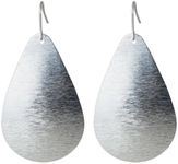 SPUNKYsoul Brushed Silver Teardrop Earring (Silver) SPUNKYsoul
