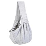 Dog Sling, Puppy Carrier, Puppy Sling, Dog Carry Bag, Puppy Sling Carrier Small Dog, Reversible Carrier and Hand-Free Pet Sling Carrier Walking Outdoor Travel, for Cats and Dogs (grey)