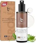 Beauty By Earth Self Tanner Face Mist - Face Tanner Made with Natural & Organic Ingredients for Fake Tan, Sunless Tanning Spray For Face Tan with Hyaluronic Acid, Autobronzant Visage