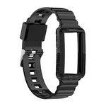 Soft Silicone Straps Compatible with Fitbit Charge 5/4/4SE/3/3SE Watch Strap, Replacement Wristbands for Women Men Smartwatch, Black