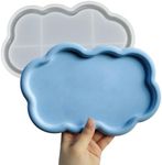 Wehous Cloud Shape Tray Silicone Mold Storage Tray Container Mold for Resin Concrete Jewelry Trinket Plate Dish Vanity Candle Holder Mold for Epoxy Resin Casting Creative Art Craft Home Decor