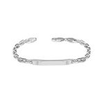 LeCalla 925 Sterling Silver BIS Hallmarked Cable Chain ID Bracelet for Men and Boys 8 Inches