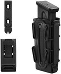 Huntvp Mag Pouch 9mm Pistol Magazine Pouch Soft Shell Adjustable Universal Mag Carrier with MOLLE & Belt Clips (Black)