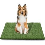 STARROAD-TIM 80 * 130 CM Fake Grass Pee for Dogs Artificial Grass Rug Pad for Puppy Potty Washable Grass Mat for Pet Training with Drainage Hole and Easy to Clean