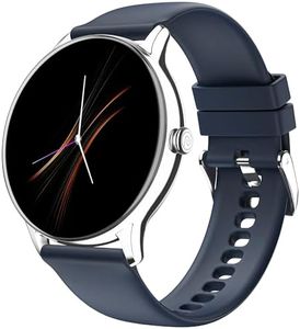 Noise Twist Go Smart Watch 1.39" Display, TruSyncᵀᴹ BT Calling, Glossy Metal Finish, 150+ Watch Faces, IP68, Sleep Tracking, 100+ Sports Modes, Smart Watch for Men and Women (Silver Blue)